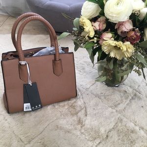 Brown hand bag